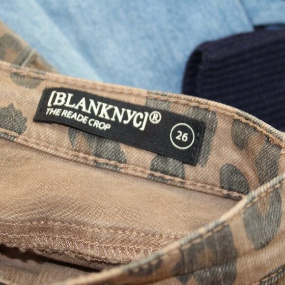 Blank NYC Brown Leopard Print Reade Crop Jeans - Picture 7 of 7